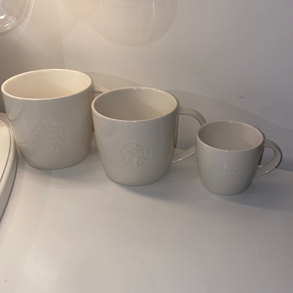 Authentic Starbucks mug set tall, short, single shot
